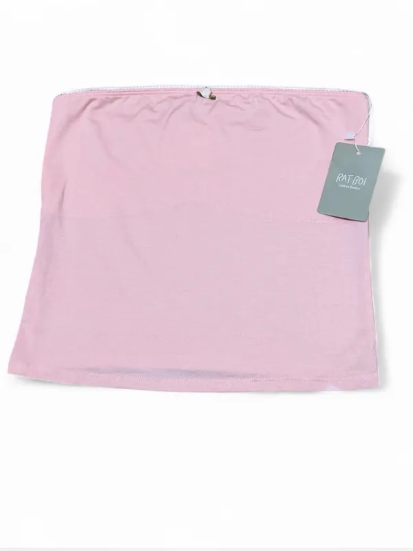 NWT Rat Boi Lined Contour Tube Top Petal Pink TENCEL Lace Rose - Image 6