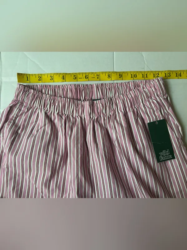 Women's Wide Leg‎ Pants Target Pink Striped Tie Detail High Waist NWT - Image 7