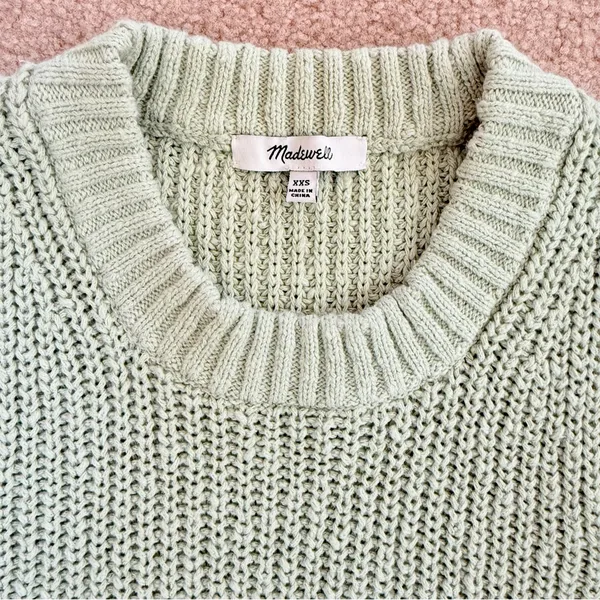 Madewell Mint Green Cotton Shaker Sleeveless Knit Sweater Vest Tank XXS - Image 5