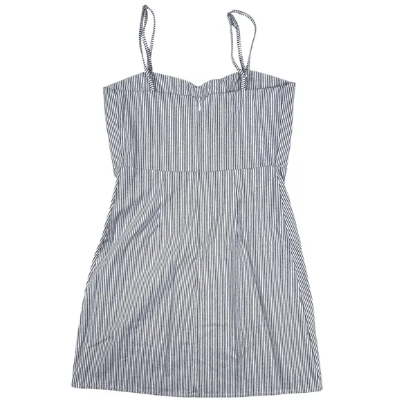 Brandy Melville Blue White Striped Mini Dress Sweetheart Sleeveless Italy EUC - Image 2