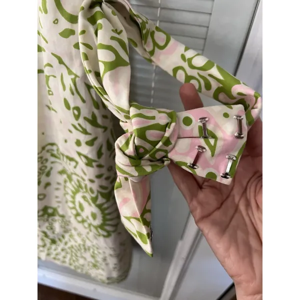 Ck Bradley Floral Green And Pink Dress‎ Travel Party Strapless Belted Size 4 New - Image 2