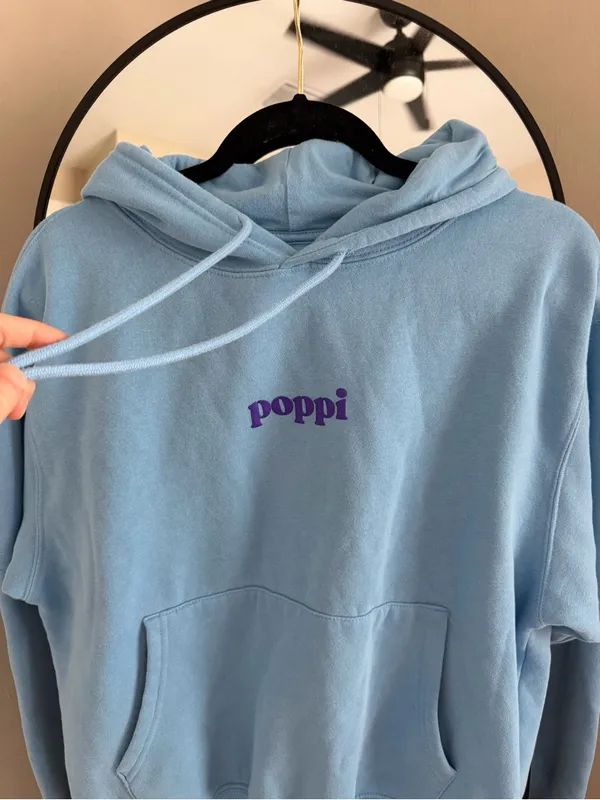 Poppi Future of Soda Blue Hooded Sweatshirt - Image 2