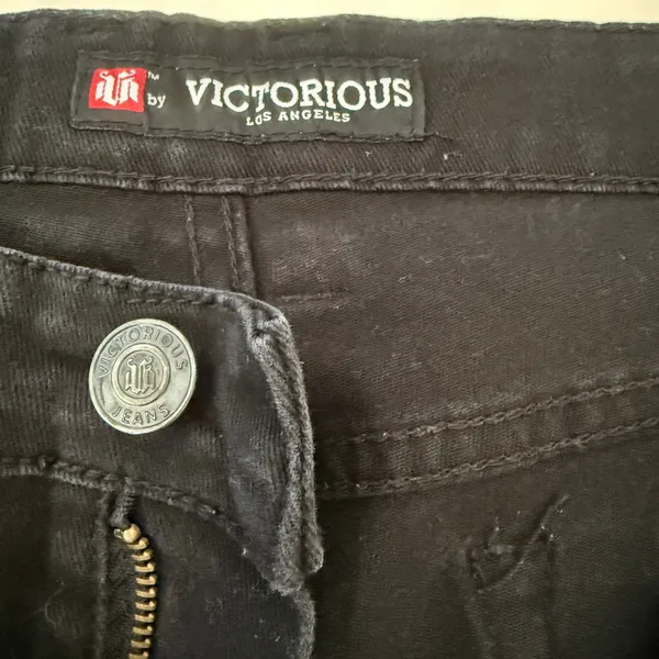 Victorious Men’s Black Stretch Denim Jeans W36 L30 – Cotton Spandex Modern Fit – Excellent - Image 5
