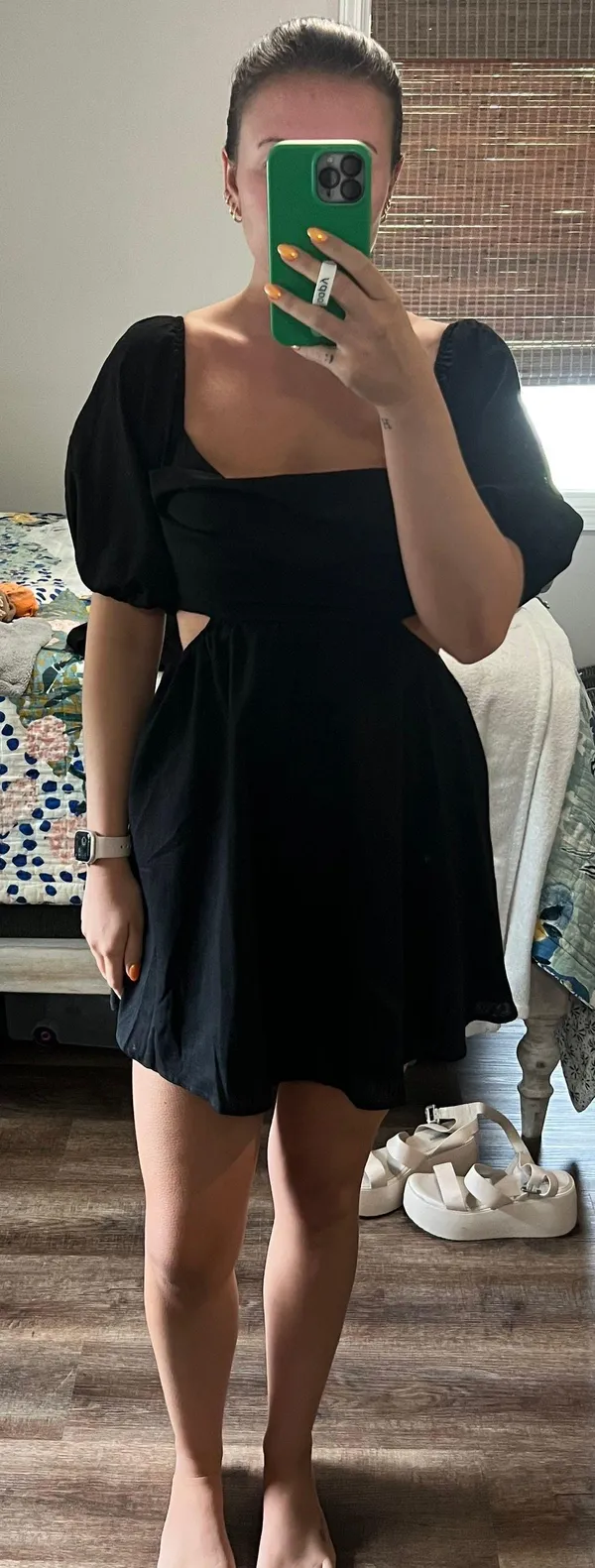 Sky To Moon Black Cutout Dress Size L - Image 2