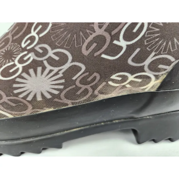 Ugg Australia Women's Size 6 Multi Logo Brown Tall Rubber Rain Winter Muck Boots - Image 5