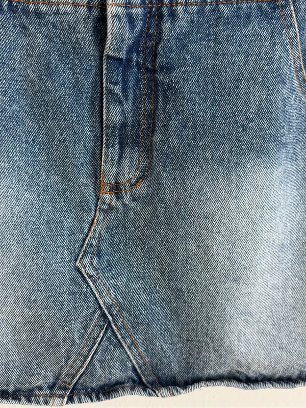 Le Lis Collection Denim Mini Skirt XS Blue Wash Cotton Y2K Casual - Image 5