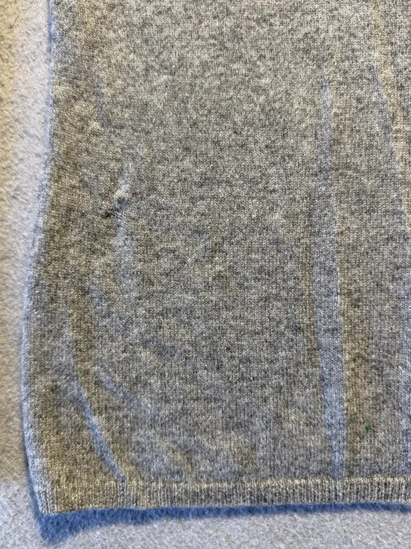 Simply Cashmere Women’s 100% Cashmere Sweater Large Gray Crewneck Knit Pullover - Image 4