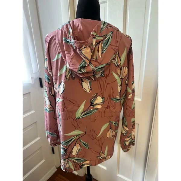 Calia By Carrie Underwood Anywhere Pullover Hood Jacket Blush Pink Floral Size M - Image 2