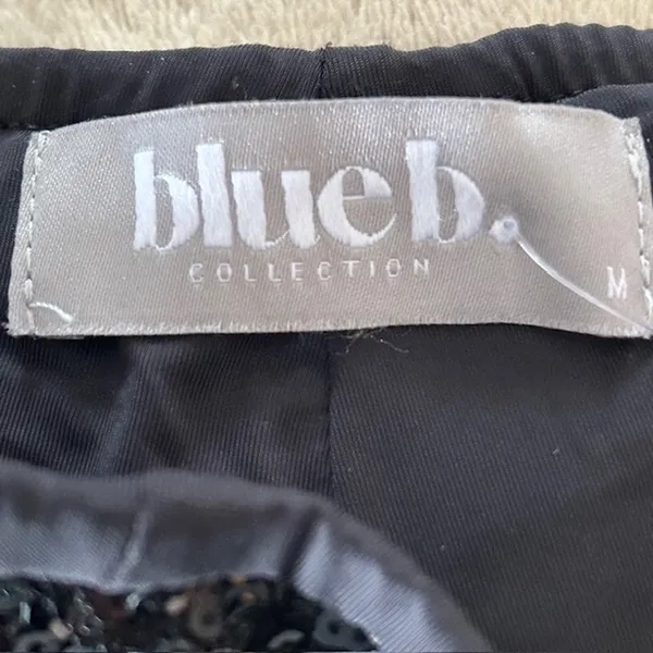 Blue B Collection Black Sequin Fully Lined Leggings Size M NWT Size M - Image 5