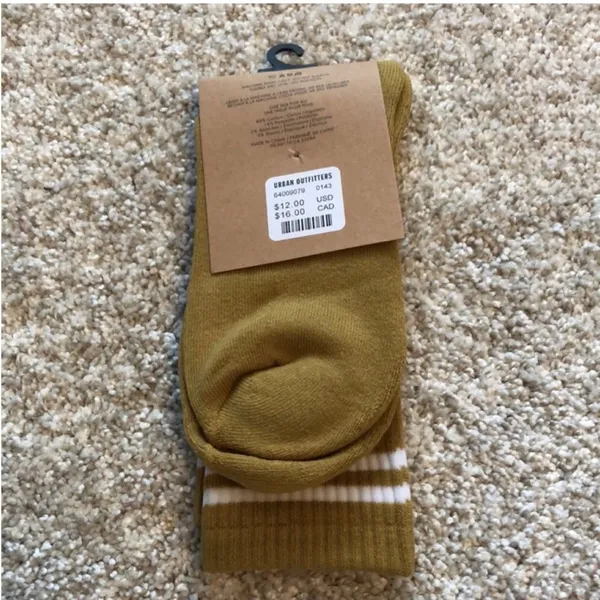 Urban Outfitters New athletic stripe crew socks, one size - Image 2