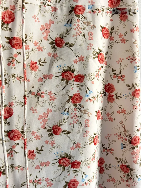 White floral mini dress Size XS - Image 3