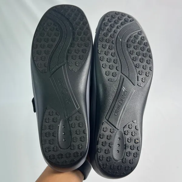 Orthofeet Irma Womens Size 11 Medium Black Leather Orthopedic Comfort Clog Mules - Image 7