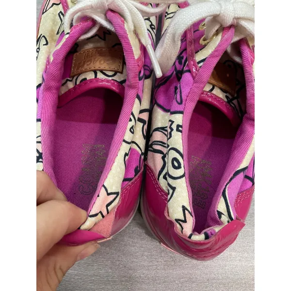 Coach Barrett Poppy Love Designer Fuchsia Pink Patent Leather Trim - Image 7