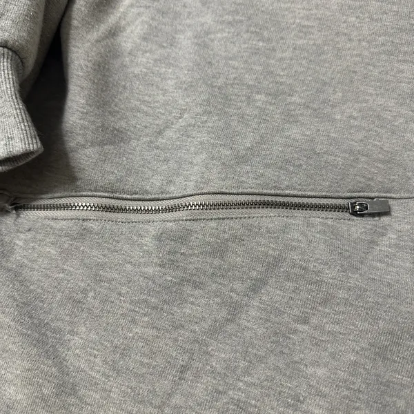 Free People Movement Close Call Gray Oversized Hooded Sweatshirt; size large - Image 12