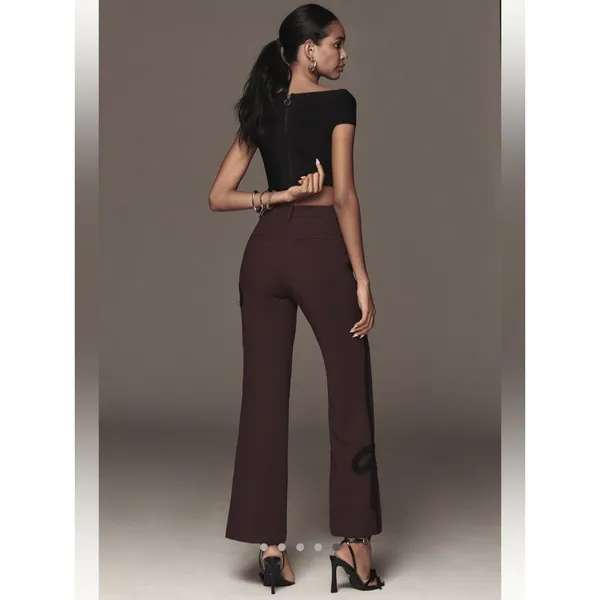 Anthropologie Maeve Ribbon Slim Flare Trouser - Image 5