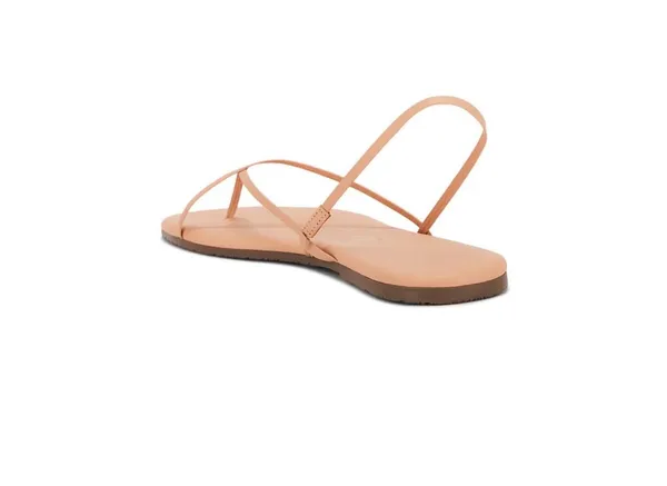 Square Toe Millie Leather Sandals in Nude Beach, Size 8 - Image 2