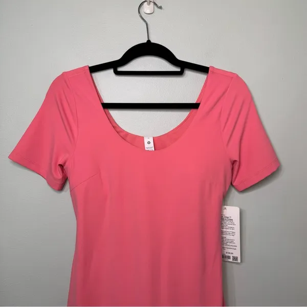 Lululemon Align Short Sleeve Dress Athletic Mini Dress Sakura Pink 10 NWT - Image 5