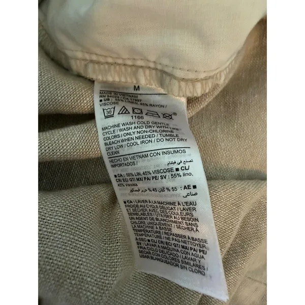 Old Navy Taylor Wide Leg Trouser Extra High Rise Linen Blend Pants Womens‎ M - Image 8