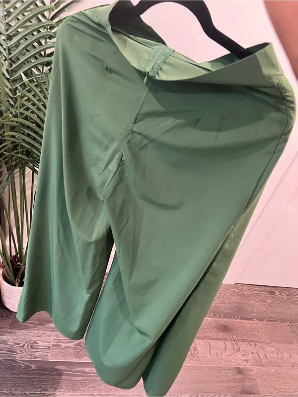Olive Green Cape Overlay Pant - Image 4
