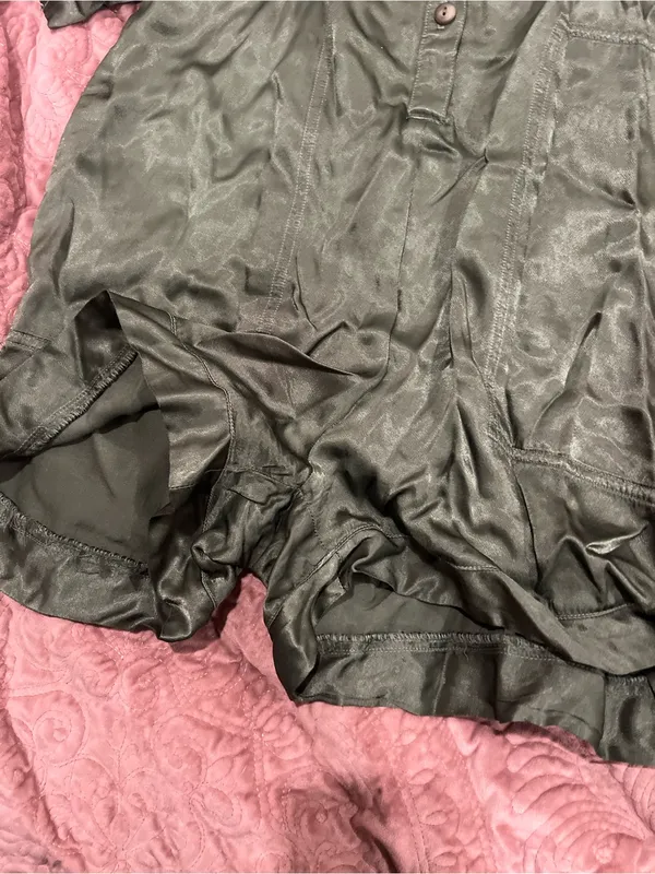 Olive Green Satin Button - Image 2