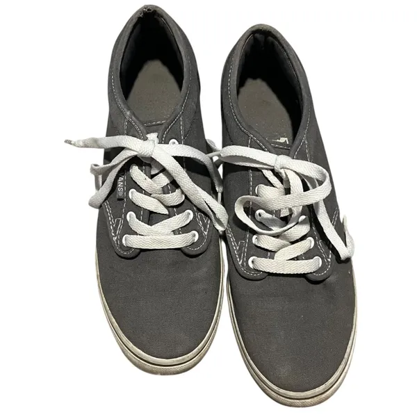 Vans‎ Women's 8 Grey Canvas Sneaker Slim Gym Shoe Skater Casual Comfortable - Image 3