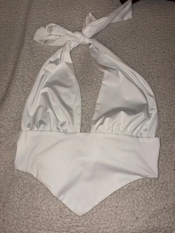 Cropped halter White Size M - Image 2