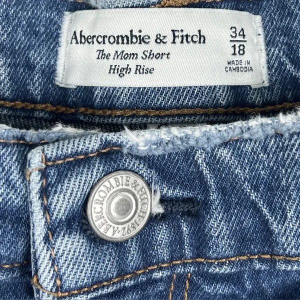 Abercrombie & Fitch High Rise Denim Mom Shorts 34/18 - Image 2