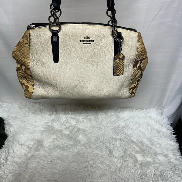 Coach Christie Snake embossed leather satchel - Image 14