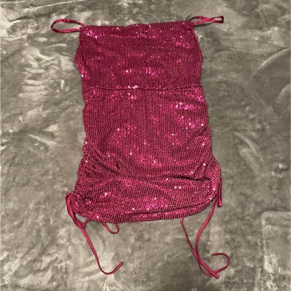 Plum Purple Sequin Sleeveless Bodycon Dress-L-Wild Fable - Image 3