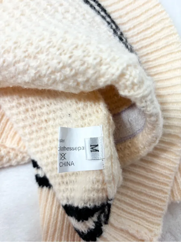 Taylor Swift‎ Cream Cable Knit Cardigan with Lavender Star Sleeves size M - Image 12