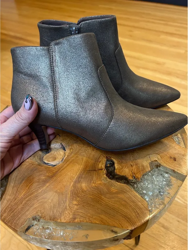 Clarks Un Vale Judith Metallic Ankle Boots Size 7M - Image 3