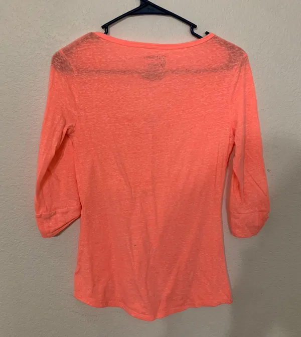 No Boundaries Peach 3/4-Sleeve Top - Image 2