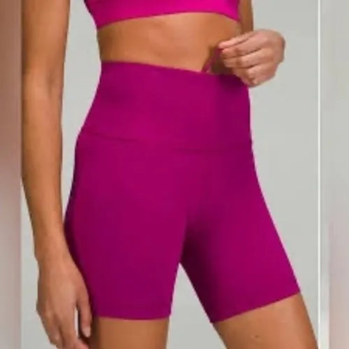 Lululemon wunder train high rise shorts magenta women's‎ size 14 athletic casual - Image 2