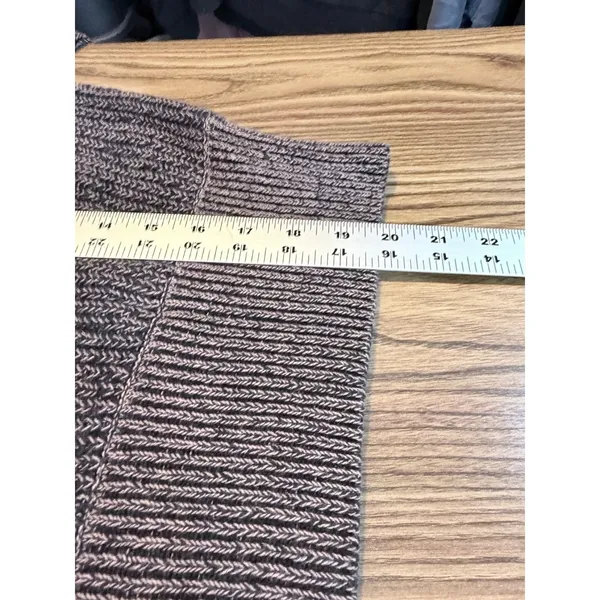 Varley Mentone Sweater XS Brown Marl Half Zip Cotton Ribbed Oversized Collar - Image 12