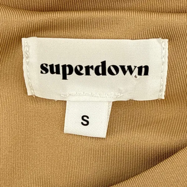 Superdown Cory Ruched Side Mini Dress Tan Nude Sleeveless Revolve Size S‎ EUC - Image 7