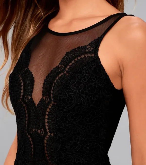 Cali Cantina Black Lace Bodysuit - Image 4