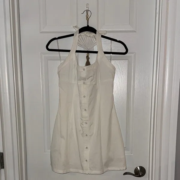 Princess Polly Mallorie Halter Mini Dress White - Image 7