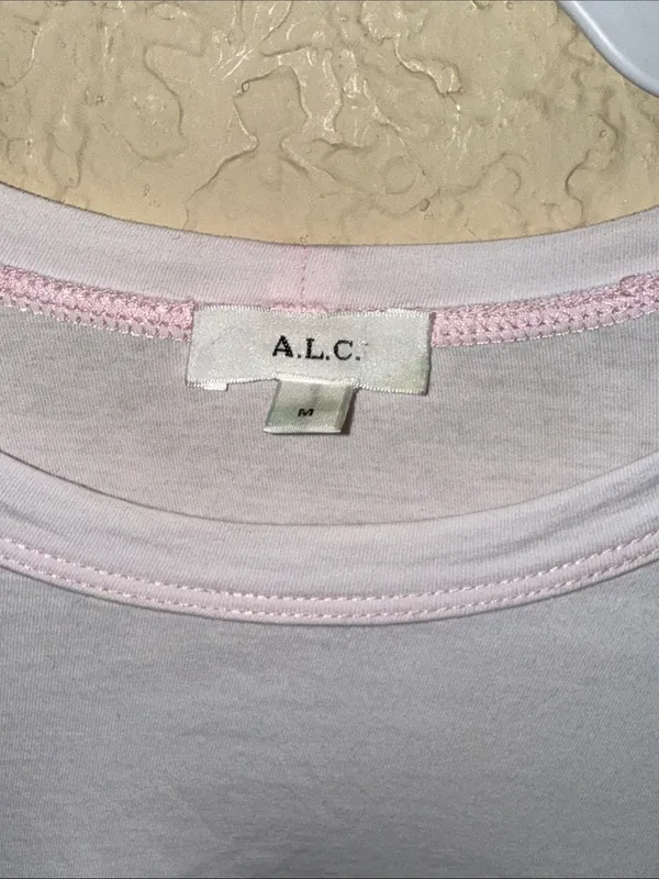 A.L.C. Puff Sleeve Crewneck Tee in Pale Pink - Image 2
