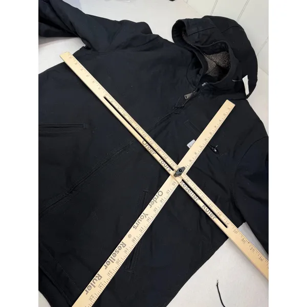 Carhartt Women's Washed Duck Sherpa Lined Jacket Black Size XL NWT $140 MSRP - Image 7