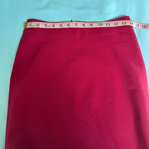 Hennes Colection red burgundy straight pencil skirt - Image 4