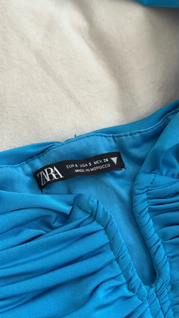 ZARA Crop Top Blue - Image 2
