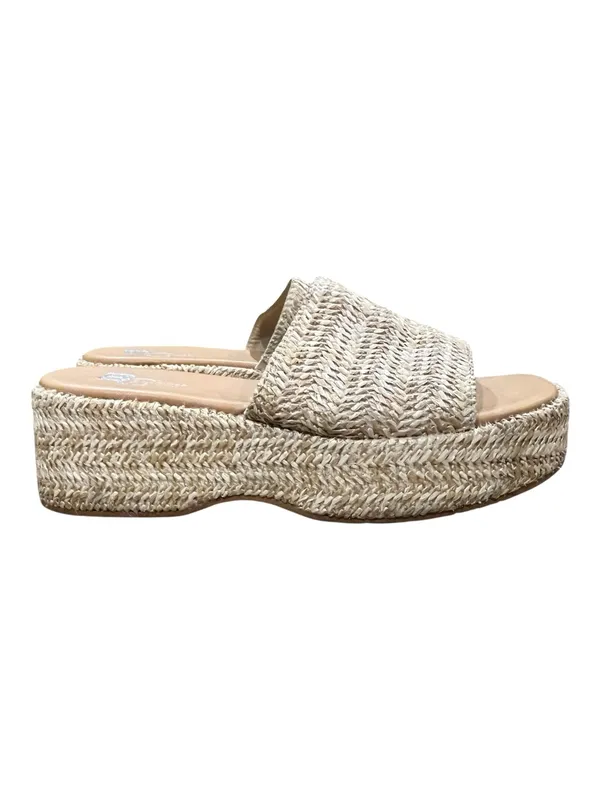 Seychelles Driftwood Raffia Platform Slide Sandals Size 8 EUC - Image 3