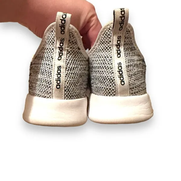 Adidas Women's Cloudfoam Pure Athletic‎ White & Gray Running Shoes Sz 10 - Image 6