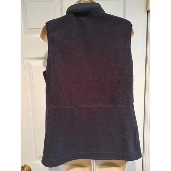 LL Bean Womens Mountain Classic Fleece Vest Navy Blue Full Zip M REG 504675 cozy - Image 6
