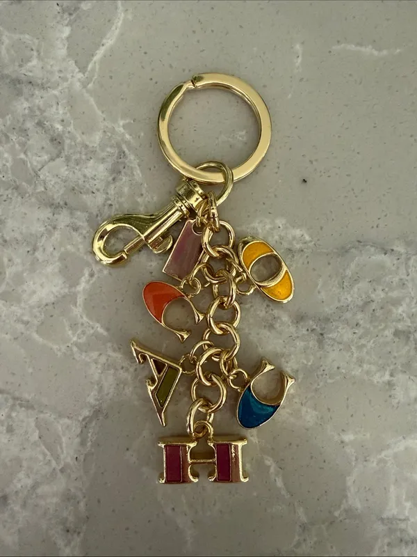 Gold-Tone Multi-Color Charm Keychain unbranded - Image 2