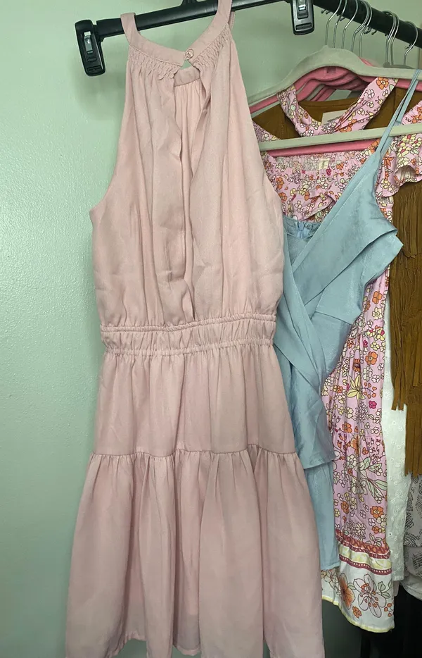 Japna Pink Open Back Dress - Image 3