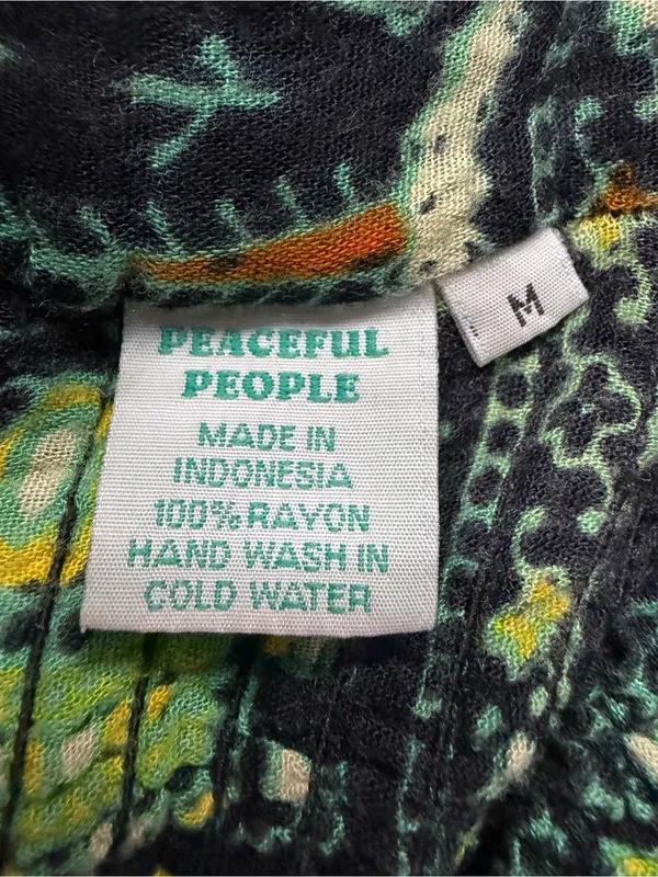 Peaceful People Patchwork Handkerchief Midi Skirt Boho Size M - Image 8