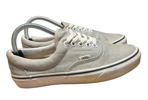Vans Era Glitter Low Top Lace-up Sneakers - Silver/White - Men's 7 / Women's 8.5 - Image 8