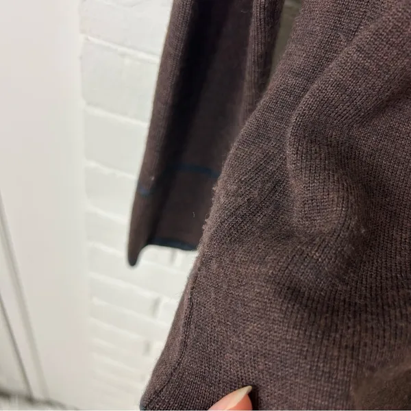 Krimson Klover Brown Knit Asymmetrical Zip Wool Jacket Size XS - Image 8