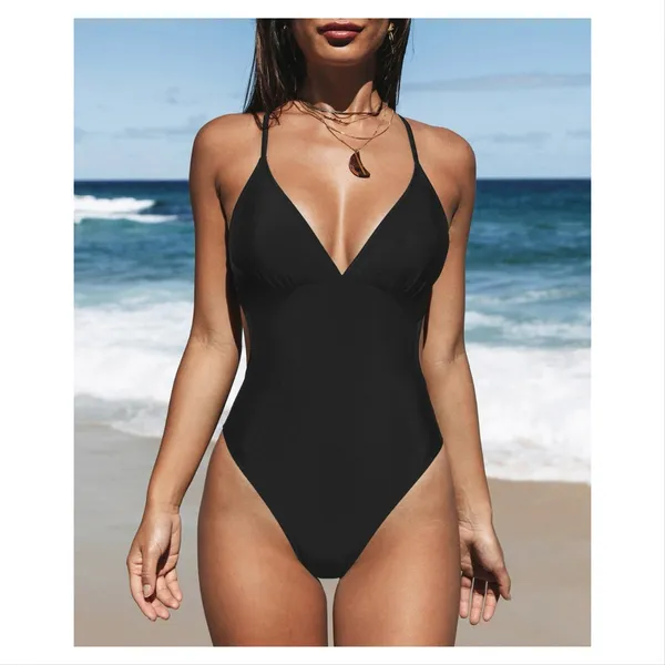NWT Cupshe Kasey Black Cutout Back One Piece Swimsuit - Image 10